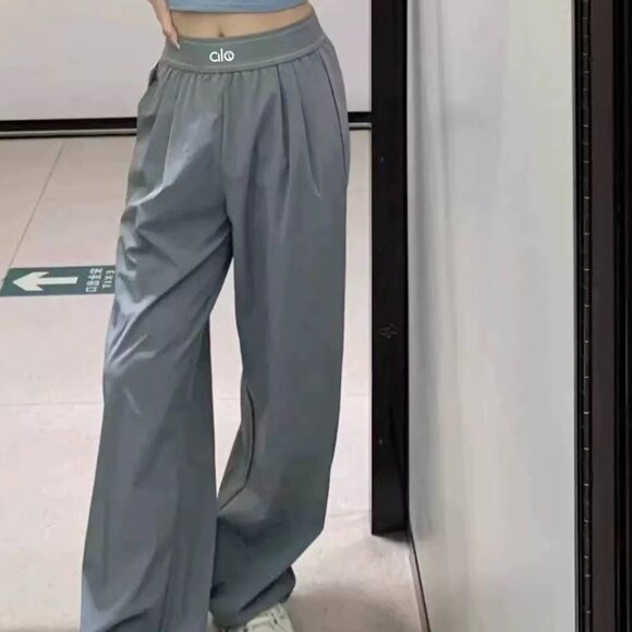 ALO Yoga Pants - ALO Yoga Steel Grey Trousers (Regular Size) 😆😆Wide-leg Casual